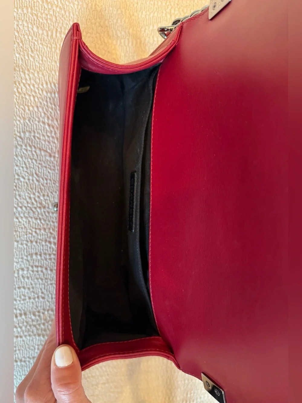 CHANEL rich burgundy